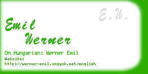 emil werner business card